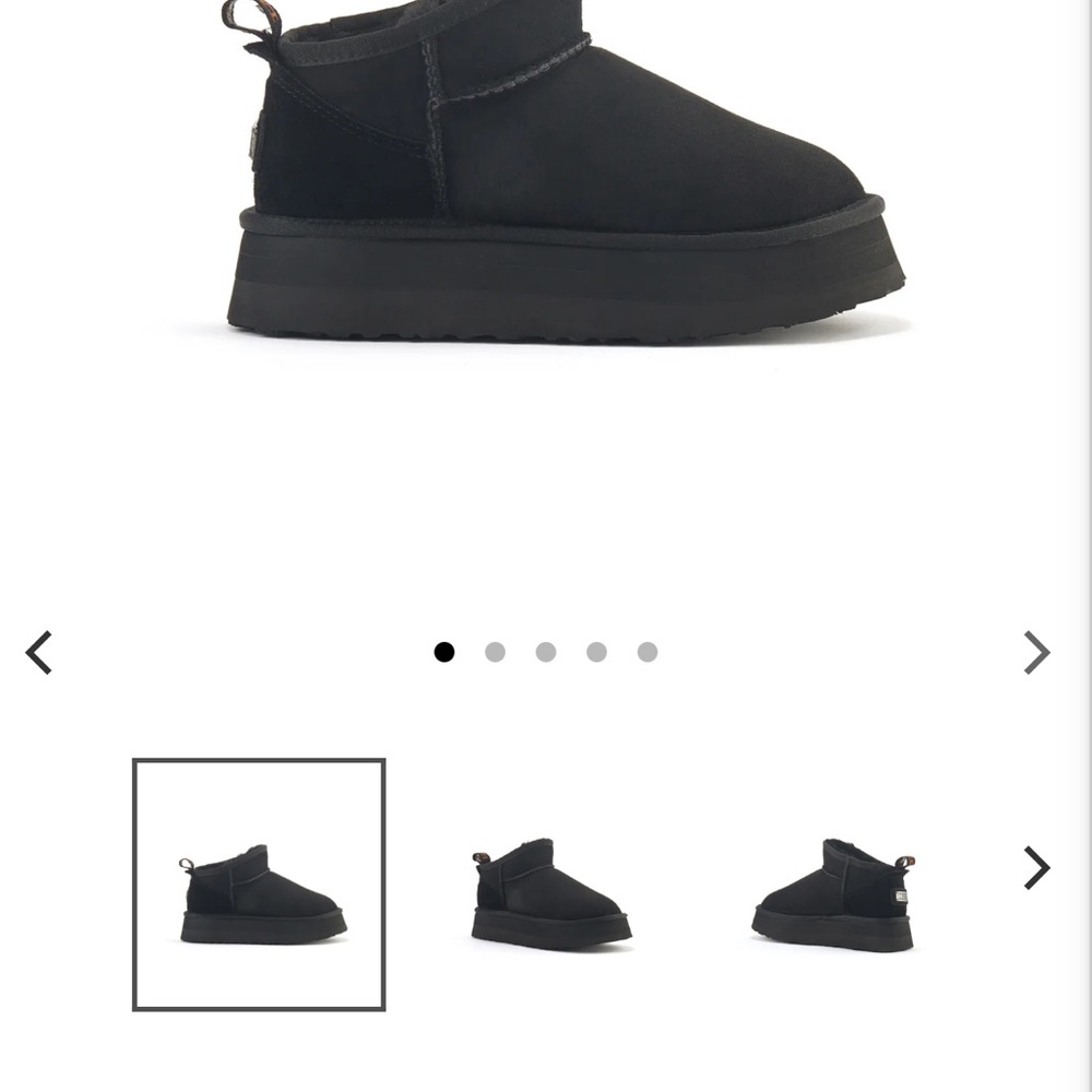 NWT Australia Luxe Collective COSY ULTRA SHORT PLATFOAM BLACK Booties SIZE 8